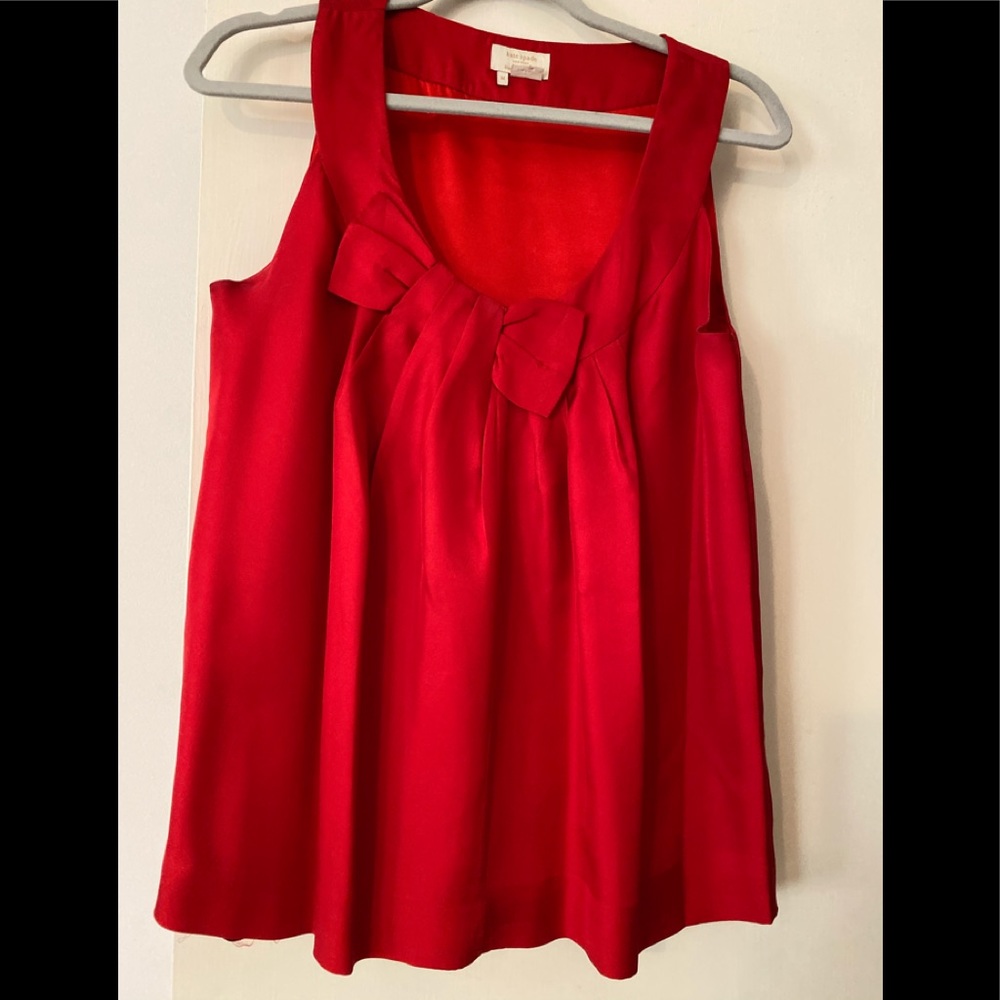 Kate Spade Red Silk Lined Top